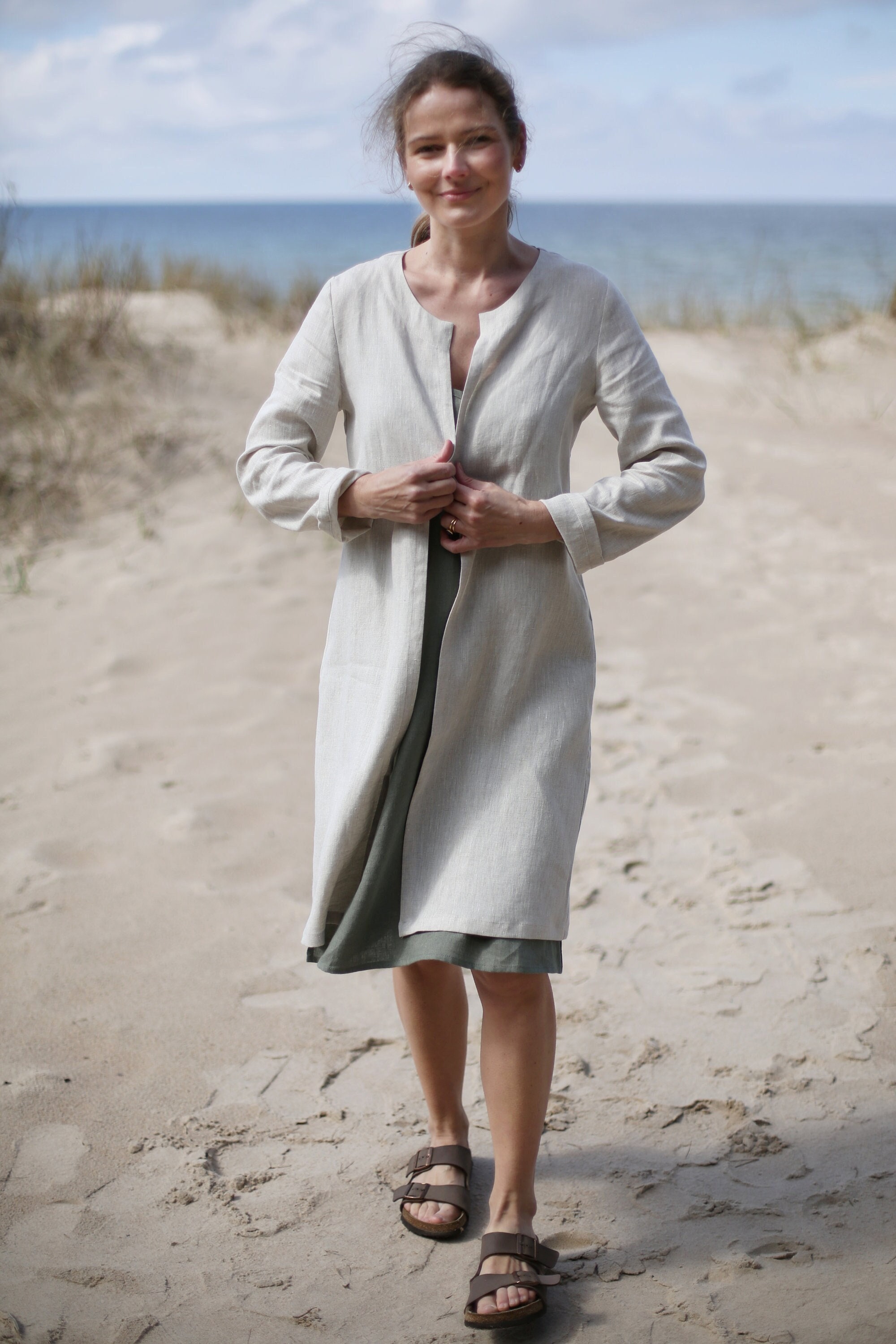 シー　sea linen dress LinenSea - Etsy