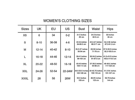 Sizing Chart Dress European Women's Size To Us European Size 38 To