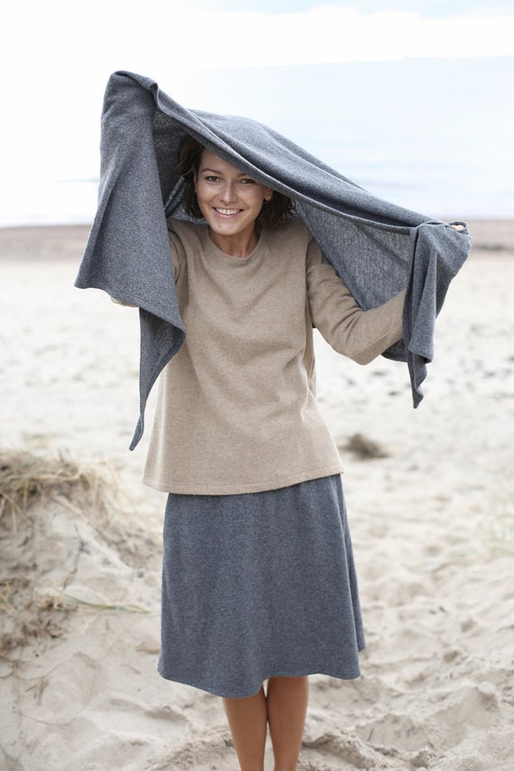 A Line Skirt Eco Wool Skirt Knee Length Skirt High Waist Skirt Wool Skirt Women Skirt Warm Skirt Elastic Waist Skirt Etsy