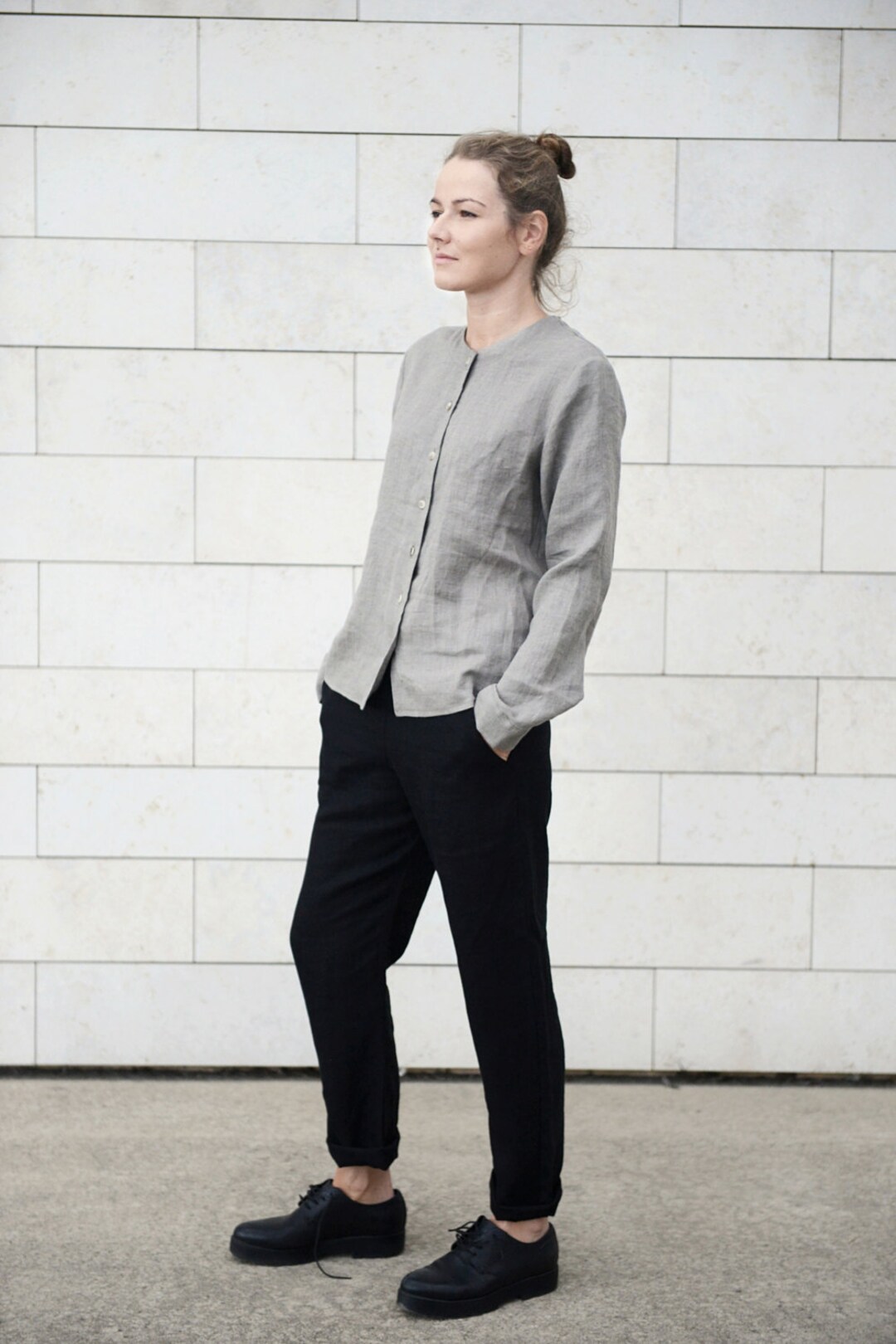 パンツ simple project LINEN TROUSERS SIMPLE PROJECT LINEN TROUSERS – Remold Lab