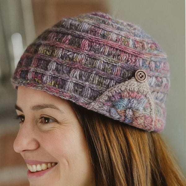 Gorro de crochet con orejeras: crea un gorro colorido y abigarrado con este cómodo y sencillo tutorial de crochet otoñal. Descarga digital instantánea.