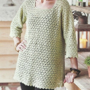 Stunning Crochet Kaftan Pattern A Light Tunic Style Top With Textured Stitches Ladies Fashion Crocheting Tutorial Instant Digital Download