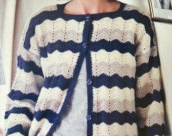 Beautiful Crochet Longline Chevron Cardigan Crochet Pattern Instant Download