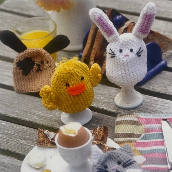 Adorable Cute Crochet Easter Egg Cosies Pattern Lovely Animal Themed Designs Instant Download