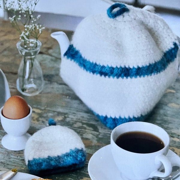 Crochet Felted Breakfast Set Tea Cosy Pattern Instant Download