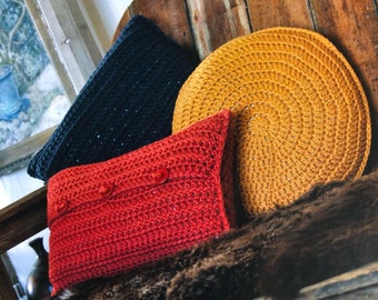 Ensemble de coussins au crochet faciles et épais, parfaits pour les débutants Téléchargement instantané