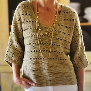 Batwing Crochet Top Pattern Gorgeous Crochet Sweater Pattern Easy Summer Crochet Project Instant Download