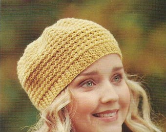 Lovely Crochet Textured Beanie Hat Pattern A Cute Gift To Make Instant Download