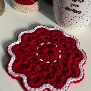 Classic Crochet Coaster Pattern Easy Flower Mat For Tables A Fun Easy Crocheting Tutorial Instant Digital Download To Make As Gifts in Sets