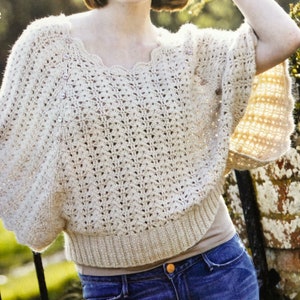 Crochet Batwing Top Pattern Stunning Crochet Sweater Design Easy Crocheting Tutorial For Making Eye Catching Summer Jumpers Digital Download