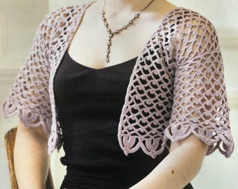 Stunning Summer Crochet Shawl Bolero Crochet Pattern A Lovely Evening Cover Up Instant Download