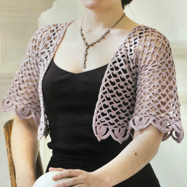 Stunning Summer Crochet Shawl Bolero Crochet Pattern A Lovely Evening Cover Up Instant Download