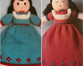Modèle PDF de poupée en tricot réversible Dolly Topsy Turvy Dolly à téléchargement immédiat