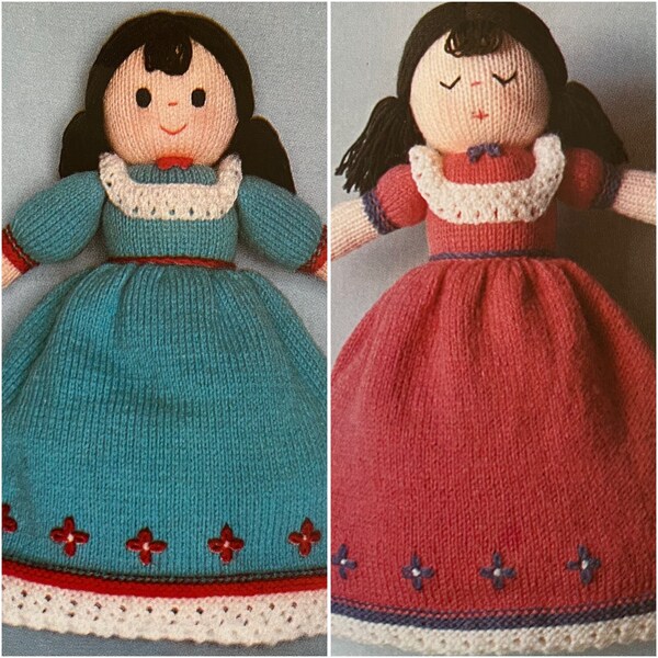 Topsy Turvy Dolly Knitted Reversible Knitted Doll PDF Pattern Instant Download