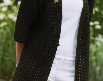Crochet Long Cardigan Pattern Create An Elegant Longline Comfy Summer Style An Easy Crocheting Tutorial Design Digital Download