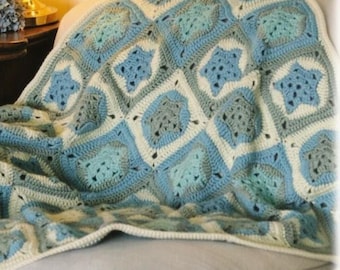 Crochet Star Granny Square Blanket Pattern Create Warm Comfy Stunning Throw With This Easy Crocheting Tutorial Instant Digital Download