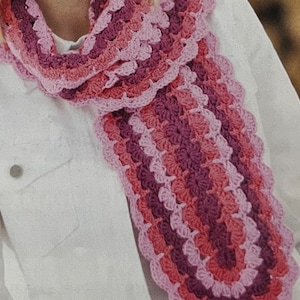 Crochet Colourful Scarf Pattern Create Stripey Warm Scarves with Cute Stitches Ideal Beginners Crocheting Tutorial Instant Digital Download