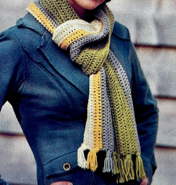 Simple Crochet Long Scarf Pattern Create Colourful Summer Stylish - Main Image