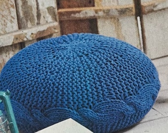 Knitted Chunky Pouffe Pattern Create Oversized Scatter Cushions Comfy Floor Cushions Easy Pillows Knitting Tutorial Instant Digital Download