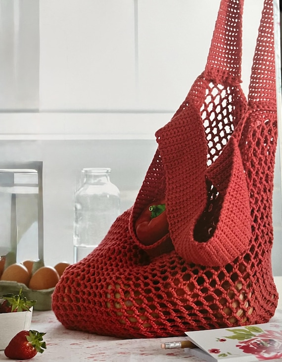 Easy Crochet Market Bag Pattern Stretchy Shopping Tote Reusable