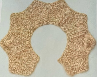 Modèle de col pointu en tricot vintage PDF à téléchargement immédiat