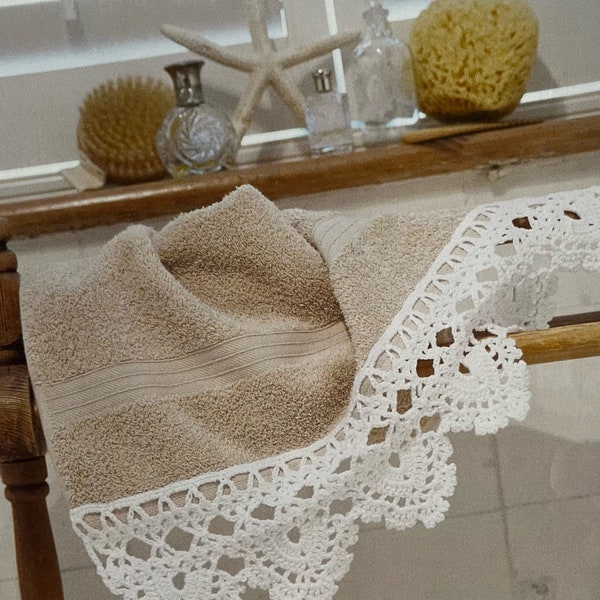 Easy Lovely Crochet Lace Towel Edging Crochet Pattern Instant Download