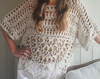 Bohemian Crochet Pattern Ibiza Holiday Top A Lovely Summer Lacy Light and Airy Design Easy Crocheting Tutorial Instant Digital Download
