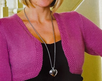 Easy Bolero Knitting Pattern Knitted Shrug with Long Sleeves Knitting Tutorial A Lovely Cosy Snug Cardigan Digital Download