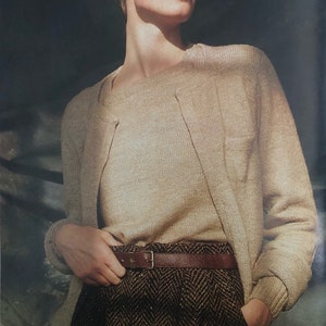 Women&#39;s Vintage Knitted Twin Set Pattern Knit A Wonderful Classic Look With This Lovely Knitting Tutorial Instant Digital Download