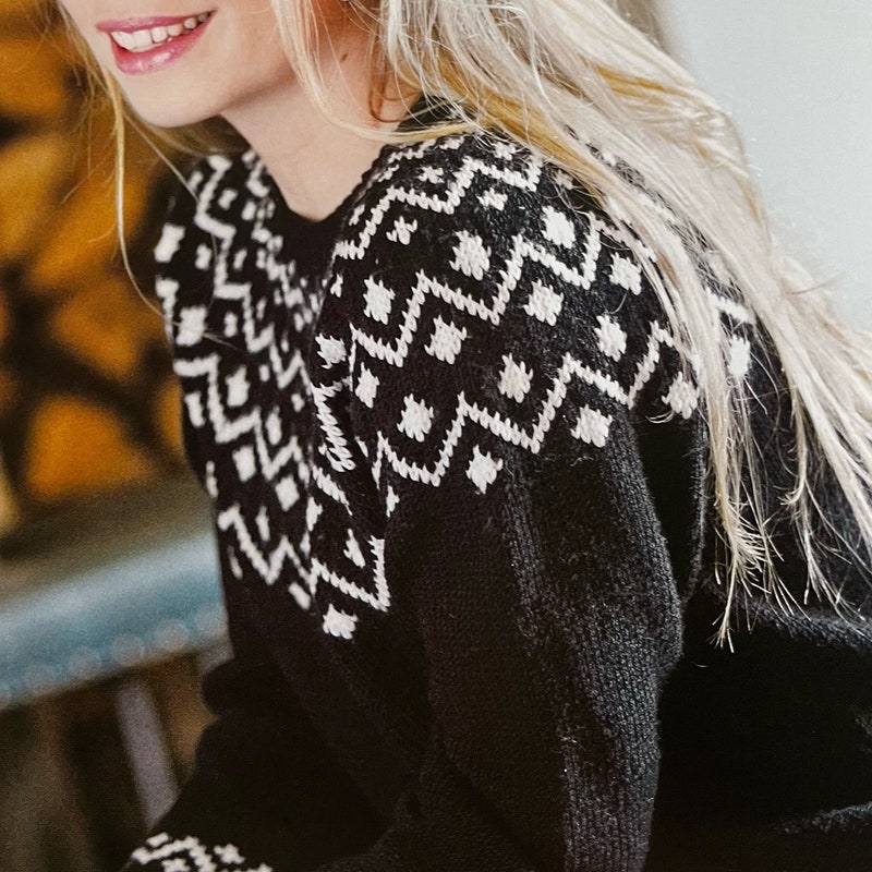 Jesse Fair Isle Beige Knitted Sweater
