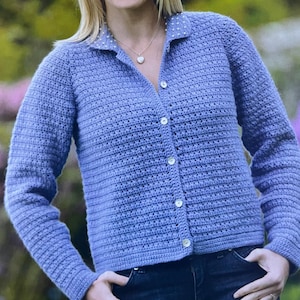Crochet Beaded Collar Cardigan Pattern Create A Stunning Classic Cardi With A Unique Design Easy Crochet Tutorial Instant Digital Download