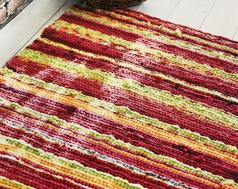 Beautiful Crochet Rug Pattern Easy Eco Friendly Project Striped Rag Upcycling For Home Décor Crocheting Tutorial Instant Digital Download