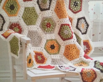 Stunning Crochet Hexagon Granny Blanket Pattern An Easy Cosy Cottage Crocheting Tutorial Instant Digital Download