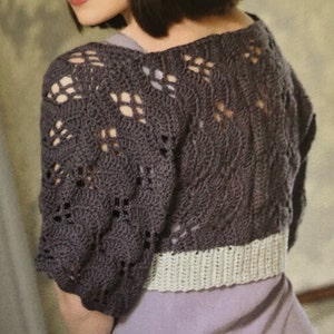 Gehäkelte Bolero Muster Schöne Spitzen Jacke Muster Elegantes Abend-Top Strickjacke Häkelanleitung Sofortiger digitaler Download