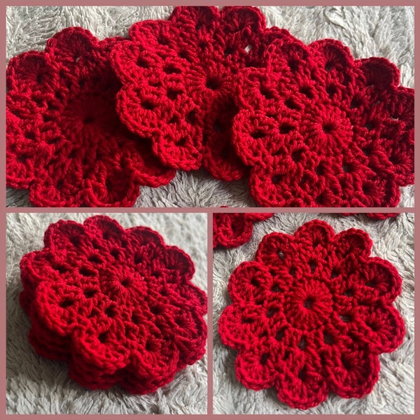 Classic Crochet Flower Coaster Pattern Instant Download