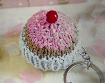 Knitted Cupcake Keyring Charm Create Sweet Cakes as Handmade Gifts Knitting Tutorial Cute Bag Charms Instant Digital Download