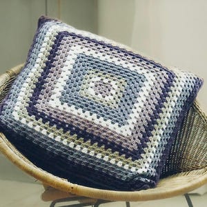 Beginner Crochet Cushion Pattern Oversized Crochet Granny Square Giant Floor Pillow Easy Instant Digital Download