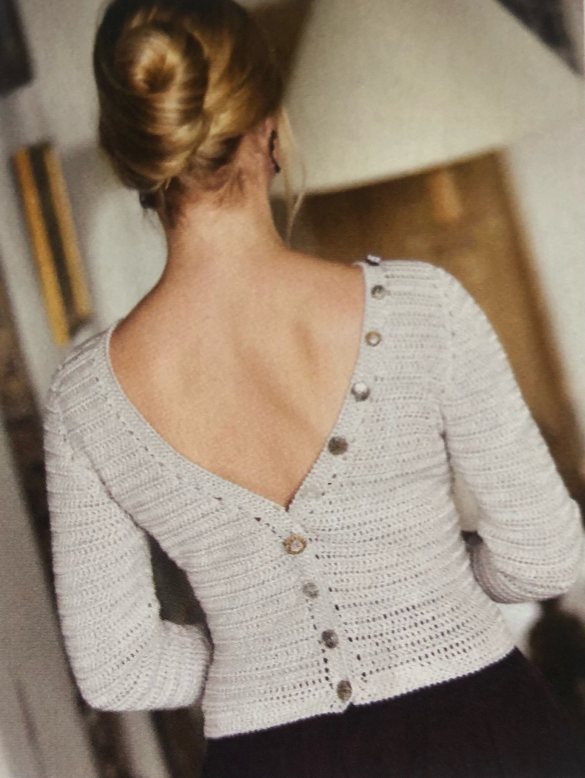 Button Back Sweater - Etsy