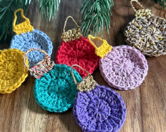 Crochet Christmas Bauble Pattern Christmas Tree Ornament Crocheting Tutorial Easy Crochet Bauble Festive Decoration Instant Digital Download