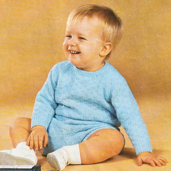 Peter Pan Vintage Knitting Pattern Boys Sweater and Knitted Shorts PDF Knitting Pattern Instant Download