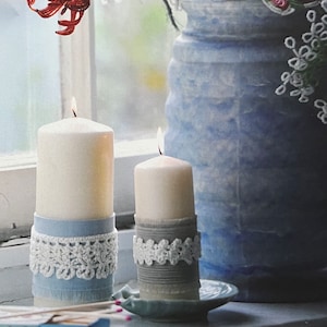 Lovely Crochet Lace Pattern Create Lacy Candle Wraps Wonderful Decorations For Special Occasions Crocheting Tutorial Instant Download