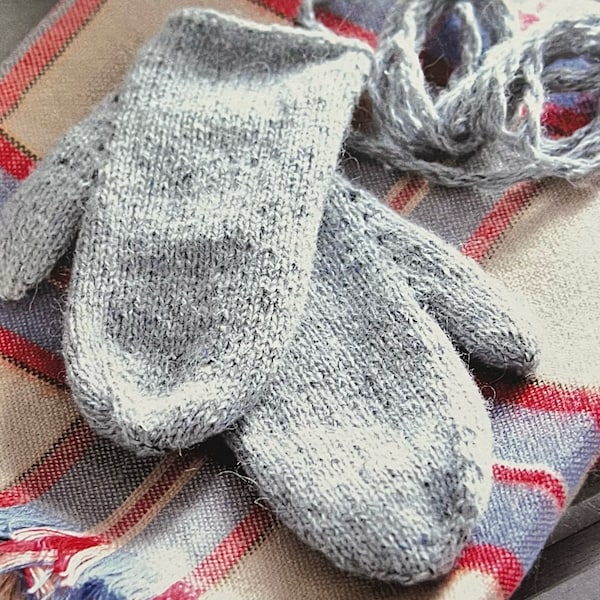 Cosy Knitted Warm Adult Size Mittens Knitting Pattern Instant Download