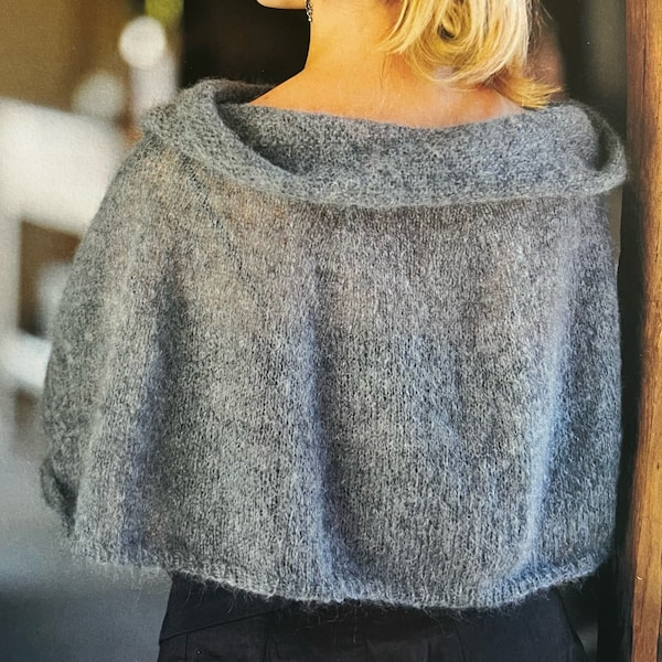 Knitted Soft Cape Pattern Knitting PDF Pattern Knitted Cloaks Instant Download