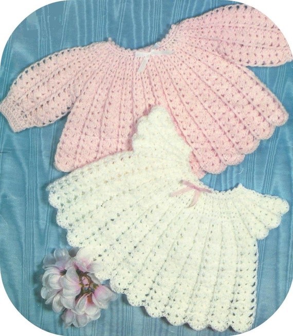 Crochet Vintage Angel Pattern Baby Tops and Dress Classic Designs
