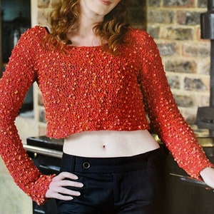 Trendy Crochet Bell Sleeved Pattern Easy Crochet Cropped Top A Fun Crocheting Tutorial Summer Chic Sweater Design Instant Digital Download