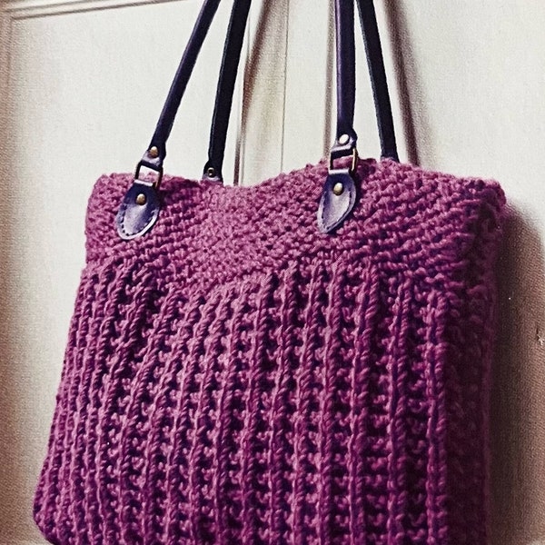 Knitted Chunky Ribbed Bag Knitting PDF Pattern