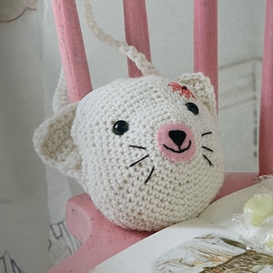 Adorable And Cute Little Cat Bag Crochet A Kitty Purse For Handmade Animal Themed Gifts Easy Crochet Tutorial Instant Digital Download