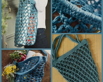 Crochet String Shopping Bag Pattern An Eco Friendly Gift Instant Download