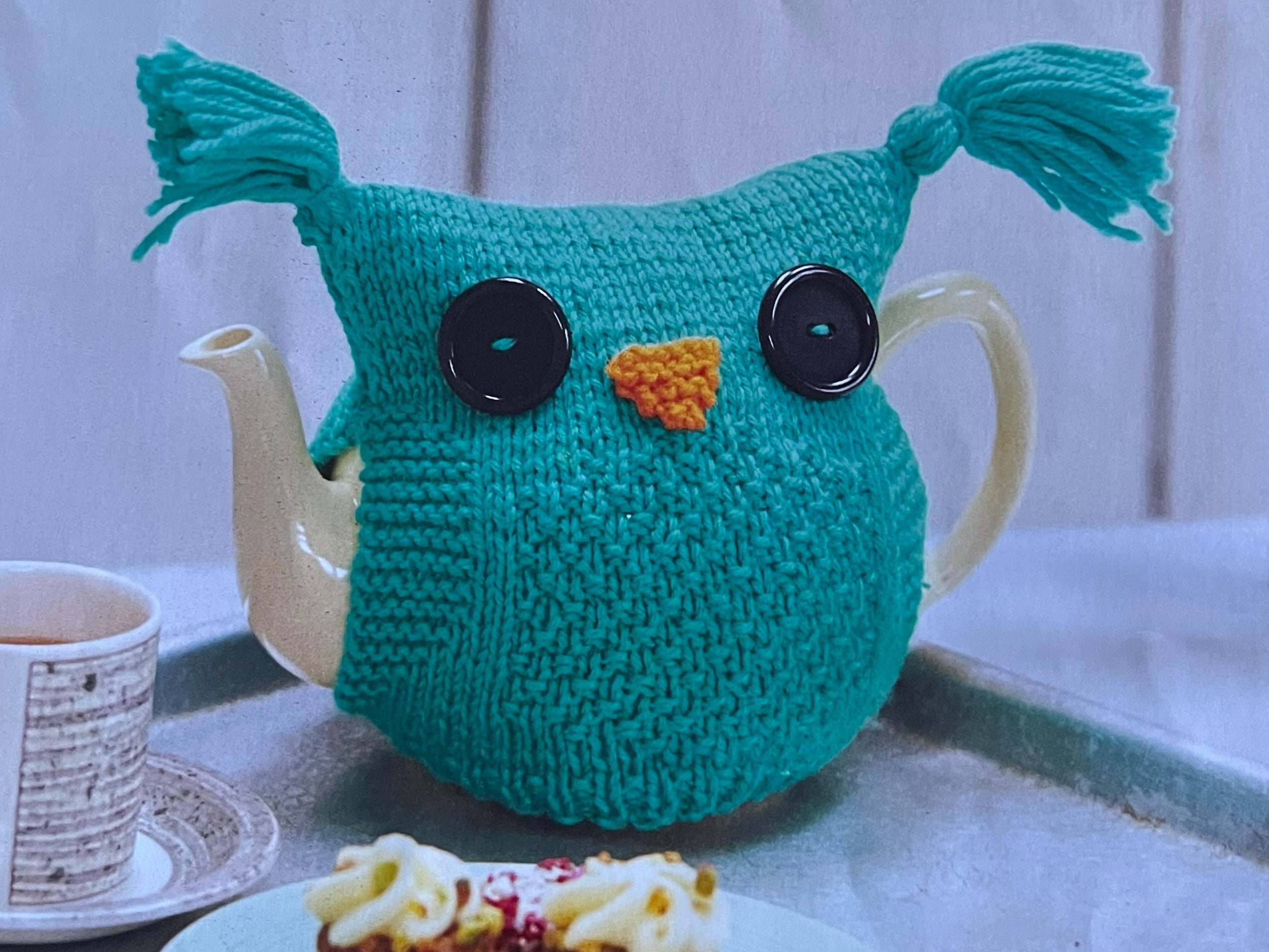 Knitted Owl Tea Pot Cosy Pattern Create a Cute Animal Themed Tea Cosies Knitting Tutorial For Gifts Instant Digital Download