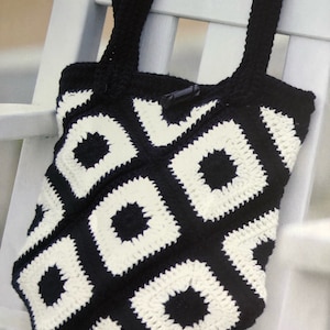 Crochet Granny Square Bag Pattern Crochet Tote Pattern Easy Crocheting Tutorial Bag Making Ideas Crochet Instant Digital Download